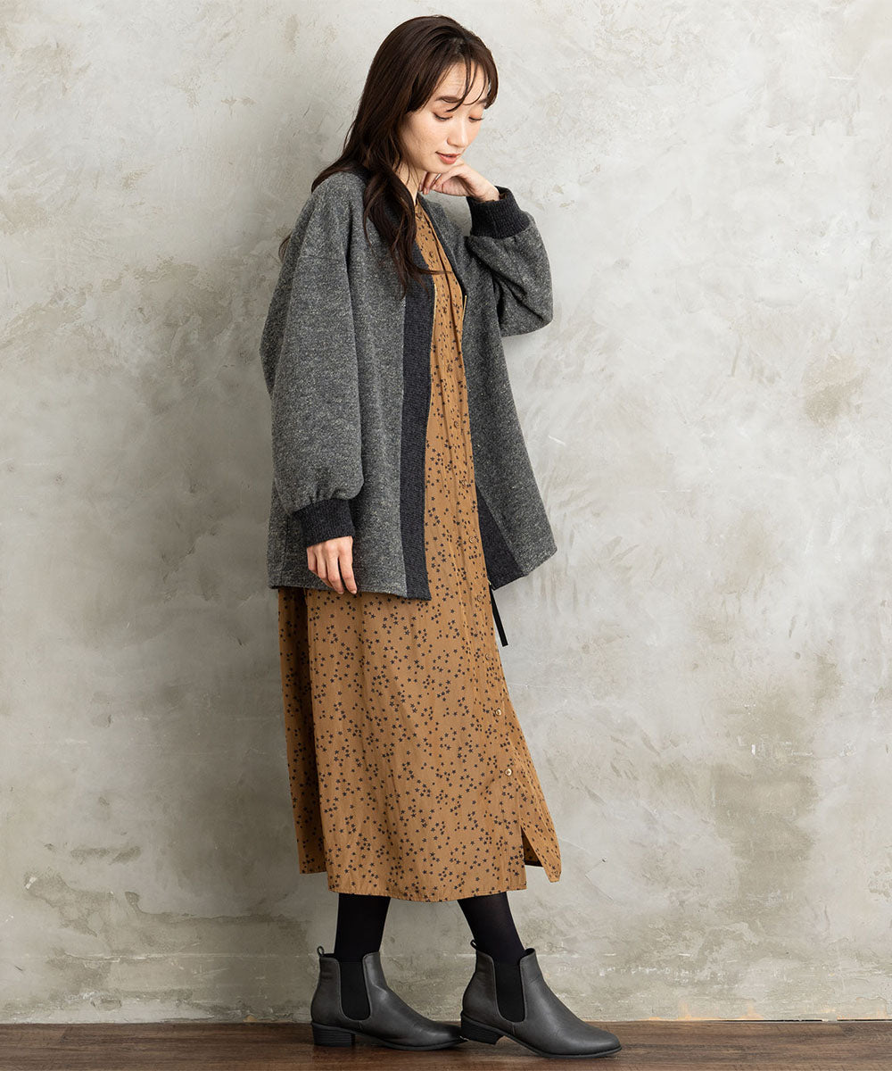 21号(6L～) イタリアンエアリーリブデザインジップブルゾン