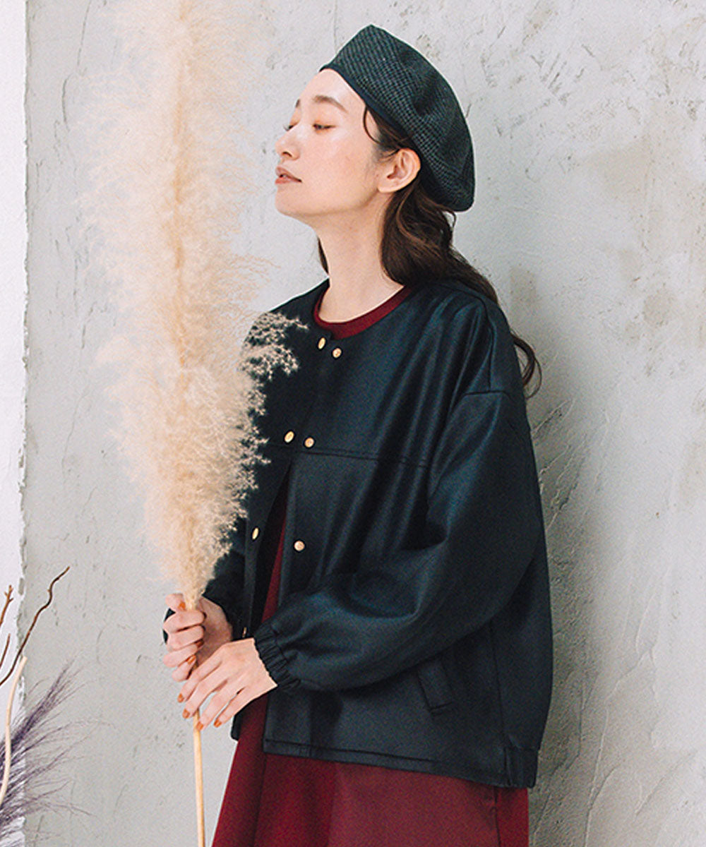 大きいサイズ レディース レザーライク ブルゾン アウター｜sabstreet my standard(サブストリートマイスタンダード)