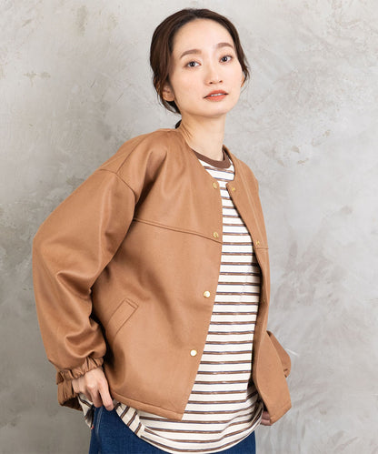 FONTLAB マシュマロレザーライクブルゾン