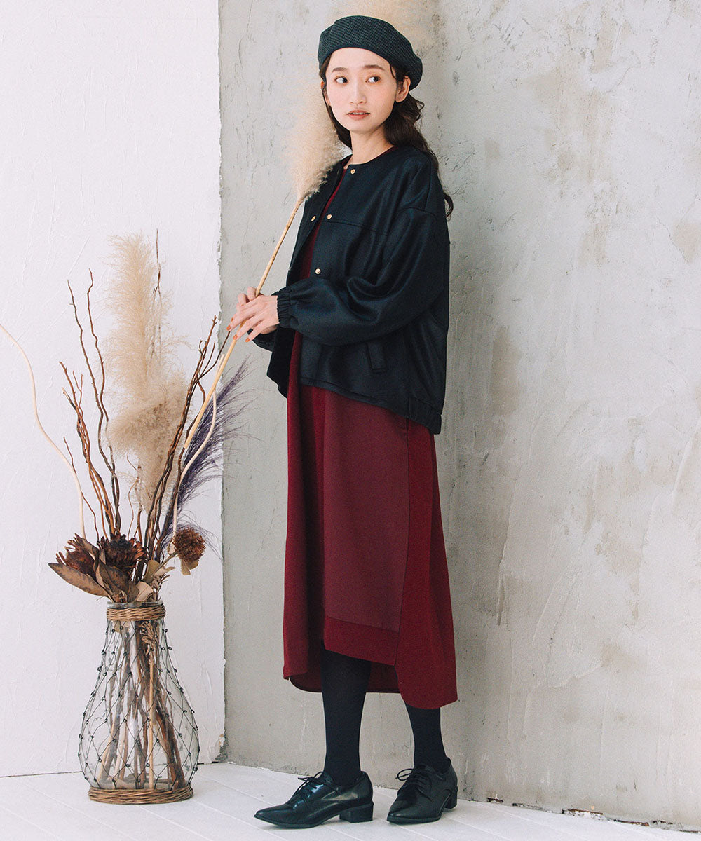 21号(6L～) FONTLAB マシュマロレザーライクブルゾン