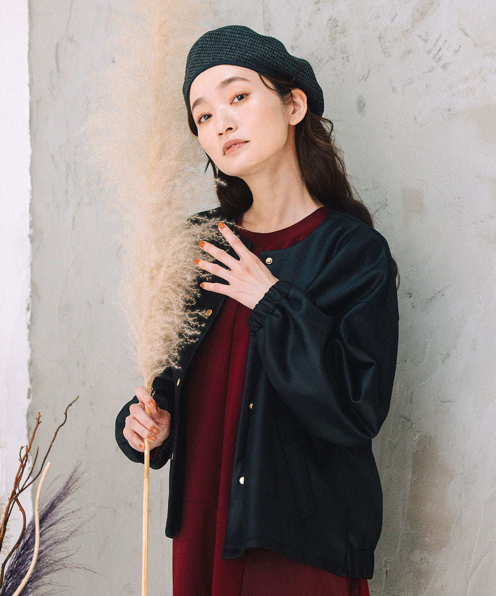 21号(6L～) FONTLAB マシュマロレザーライクブルゾン