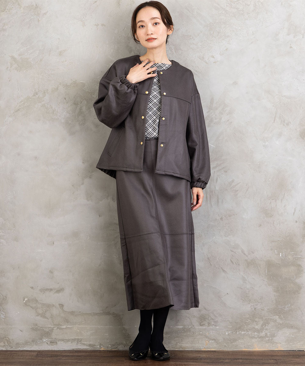 FONTLAB マシュマロレザーライクブルゾン