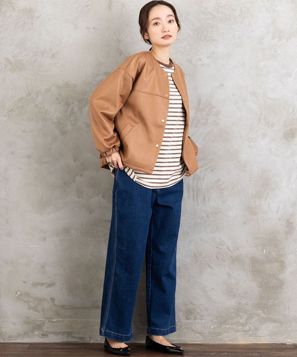 21号(6L～) FONTLAB マシュマロレザーライクブルゾン