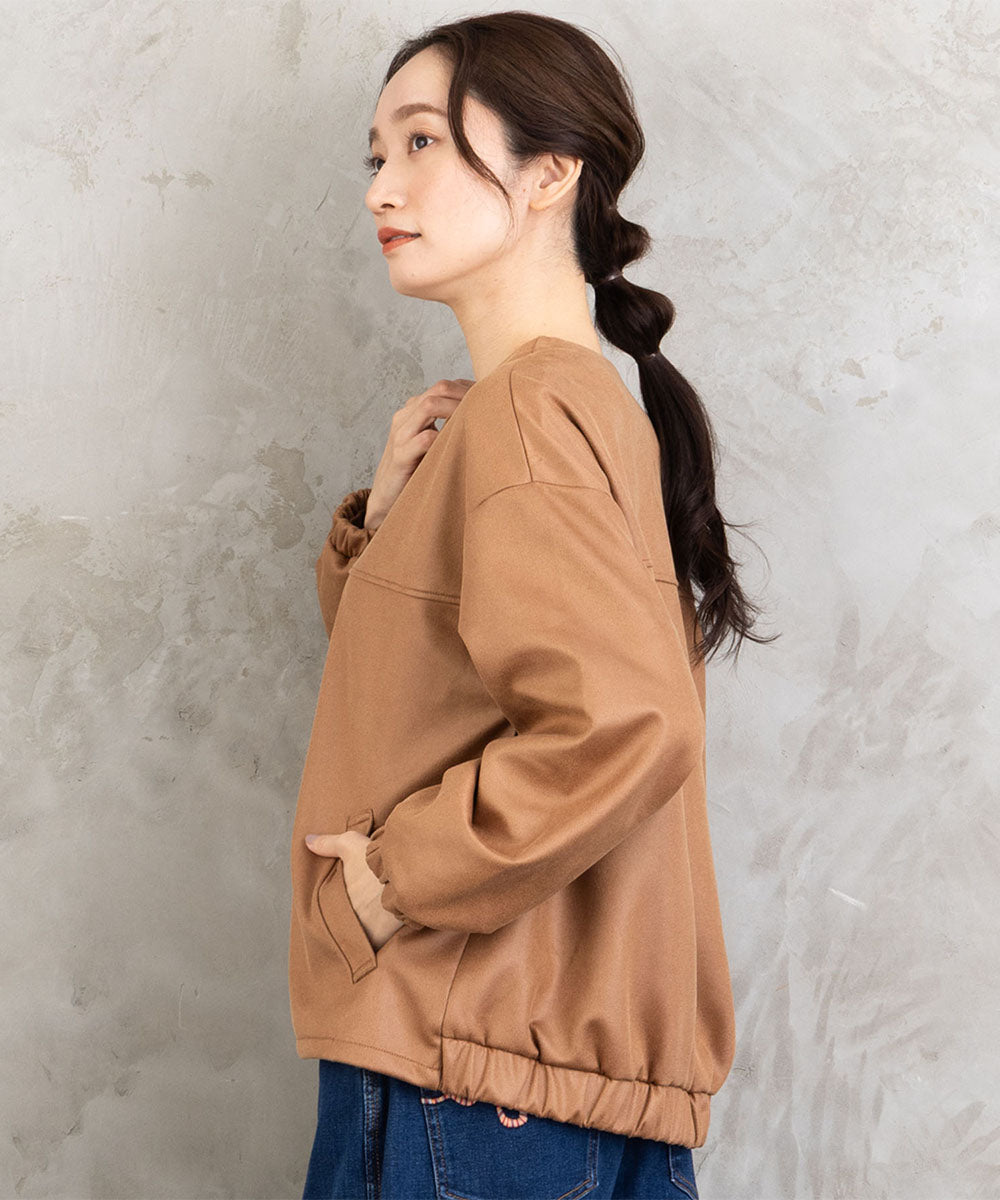 FONTLAB マシュマロレザーライクブルゾン