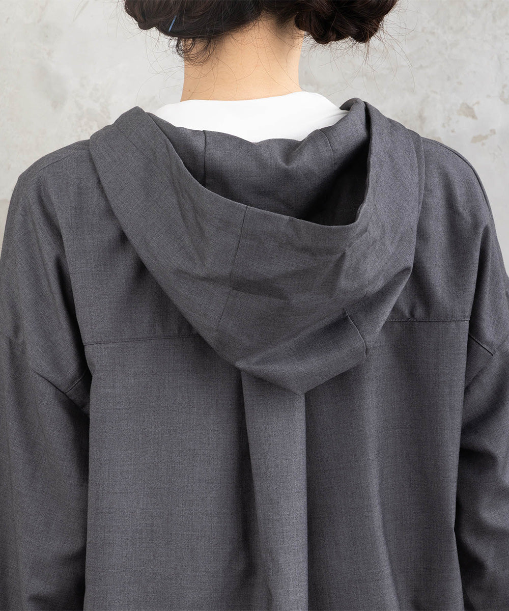 21号(6L～) FONTLAB ウールライクフーディーブルゾン