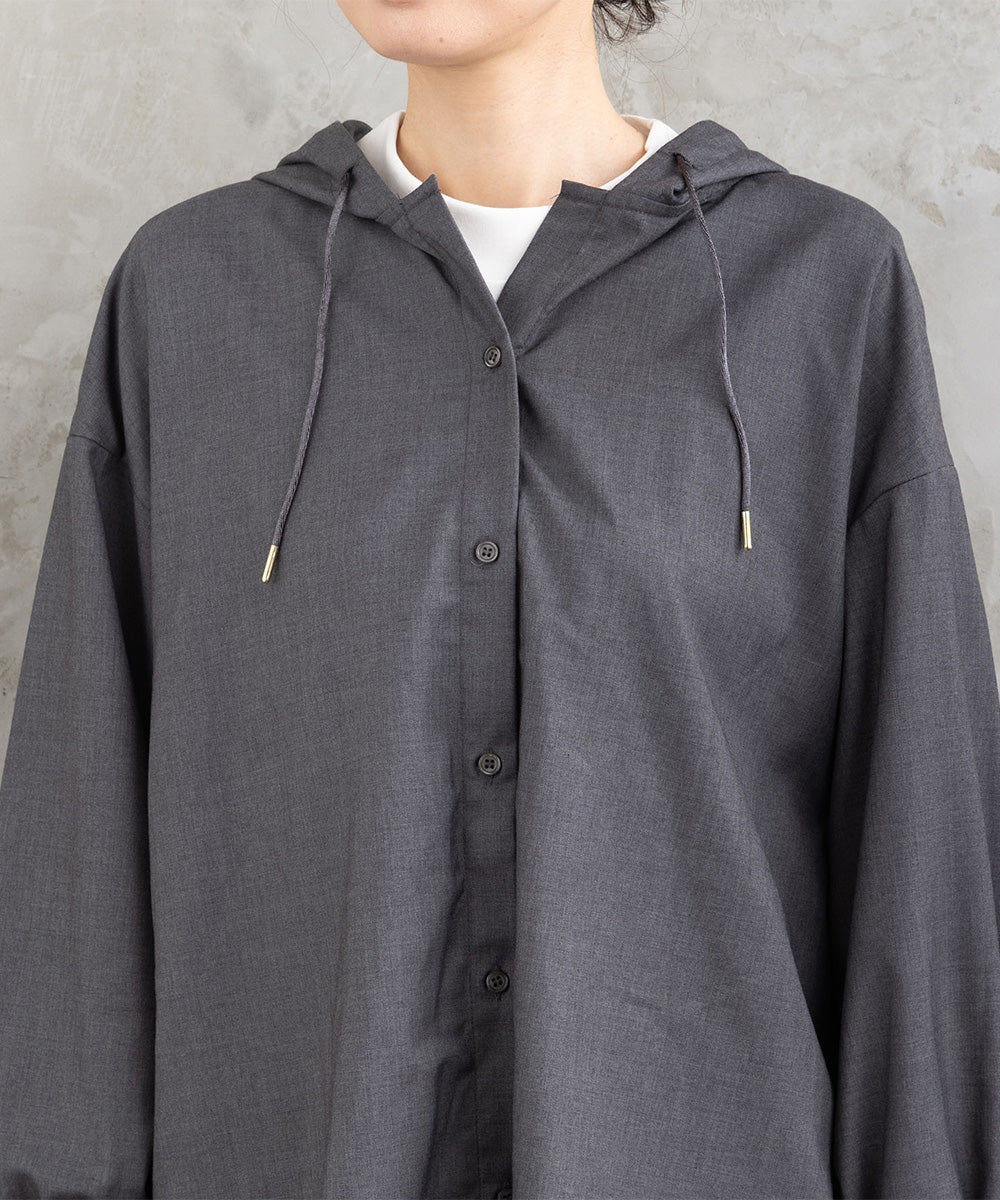 21号(6L～) FONTLAB ウールライクフーディーブルゾン