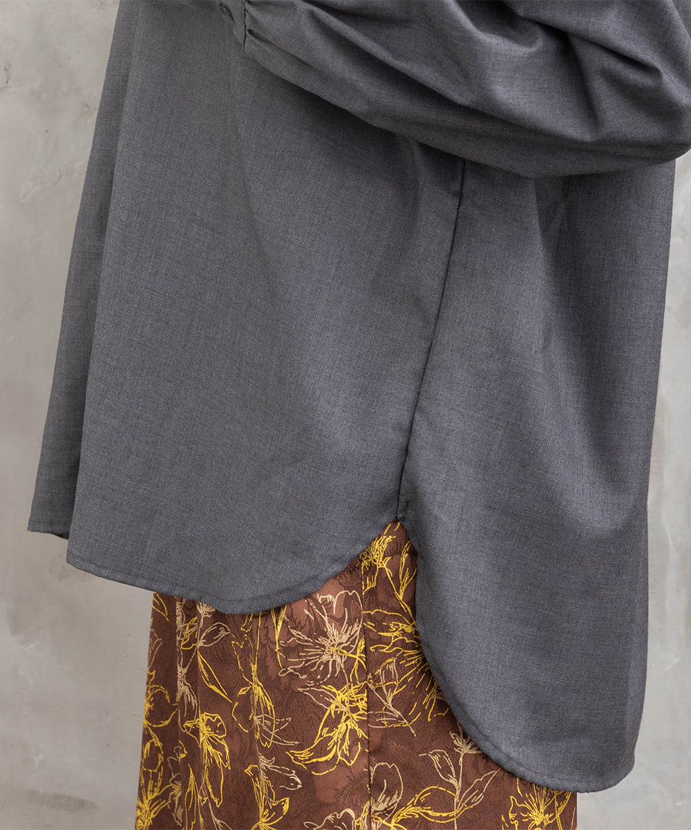 21号(6L～) FONTLAB ウールライクフーディーブルゾン