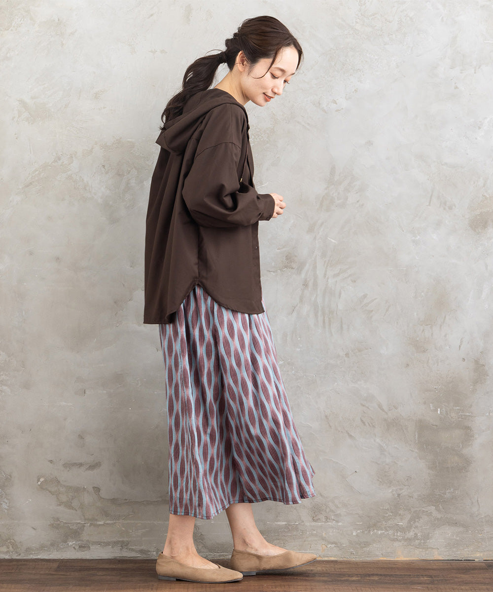 FONTLAB ウールライクフーディーブラウスブルゾン