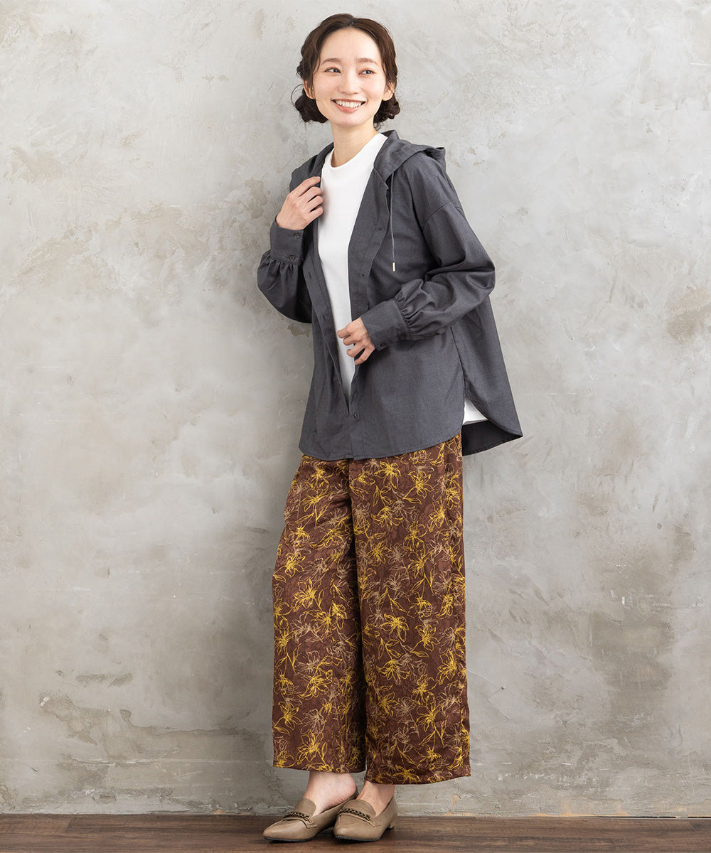 FONTLAB ウールライクフーディーブラウスブルゾン