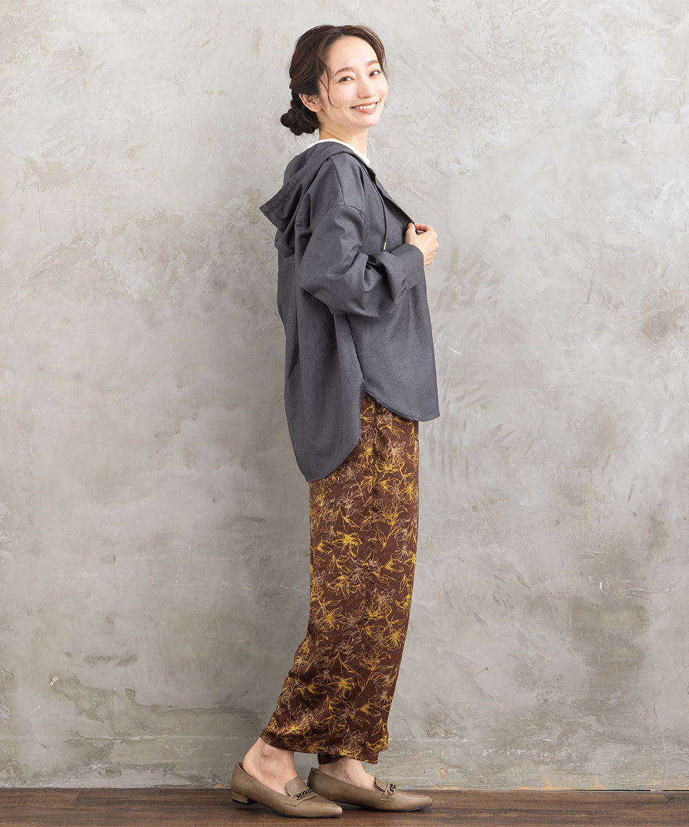 21号(6L～) FONTLAB ウールライクフーディーブルゾン