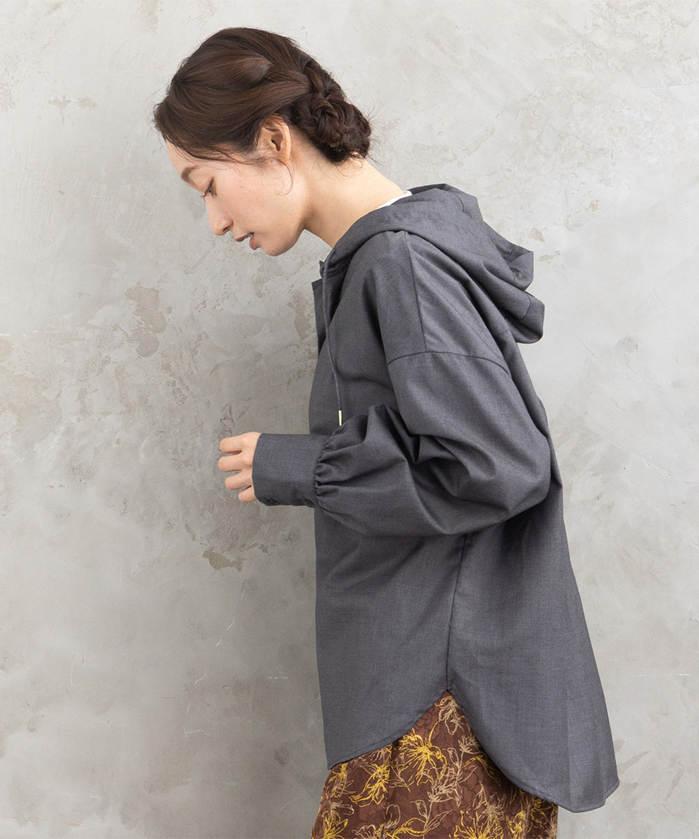 21号(6L～) FONTLAB ウールライクフーディーブルゾン