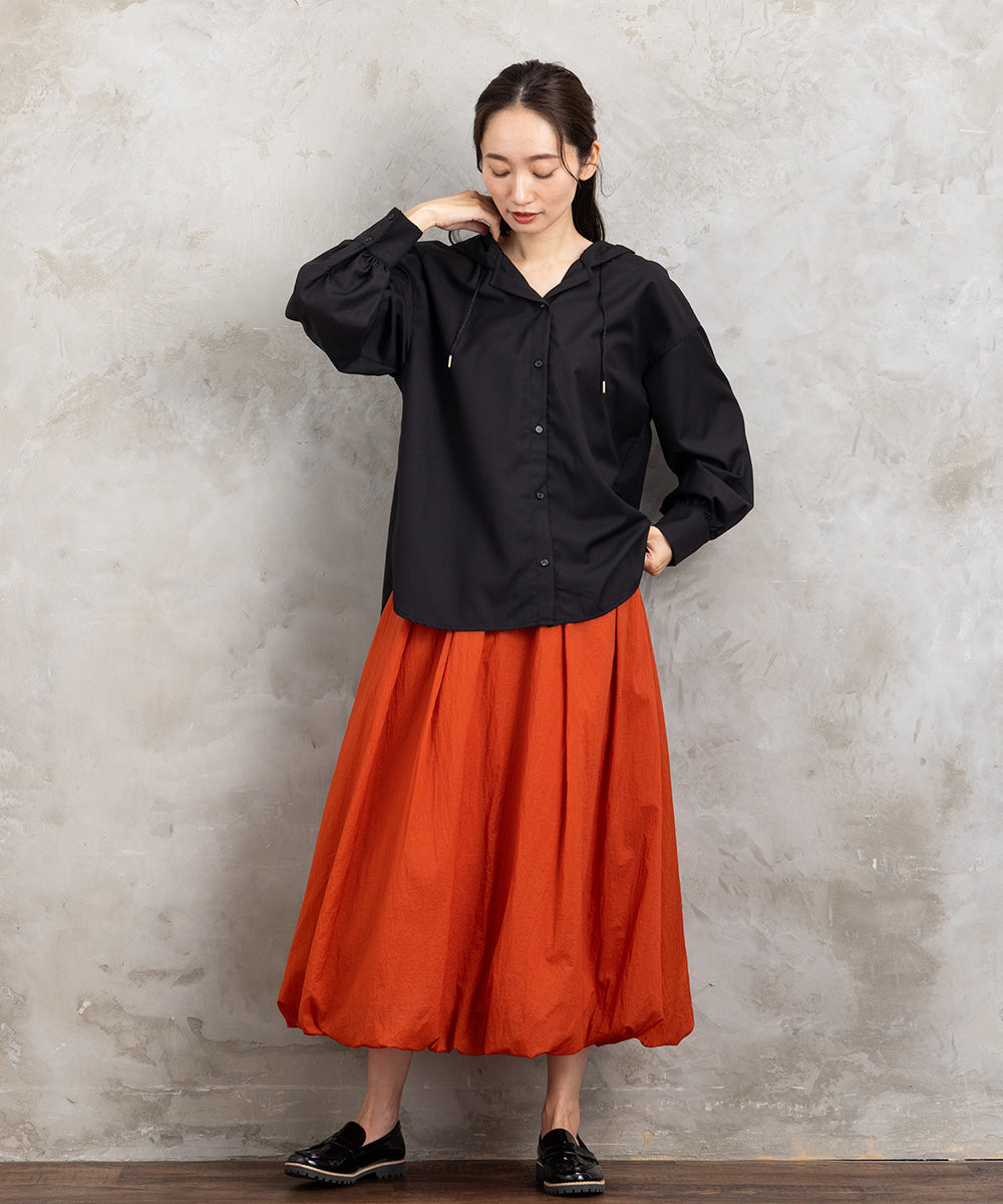 FONTLAB ウールライクフーディーブラウスブルゾン