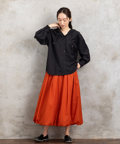 FONTLAB ウールライクフーディーブラウスブルゾン