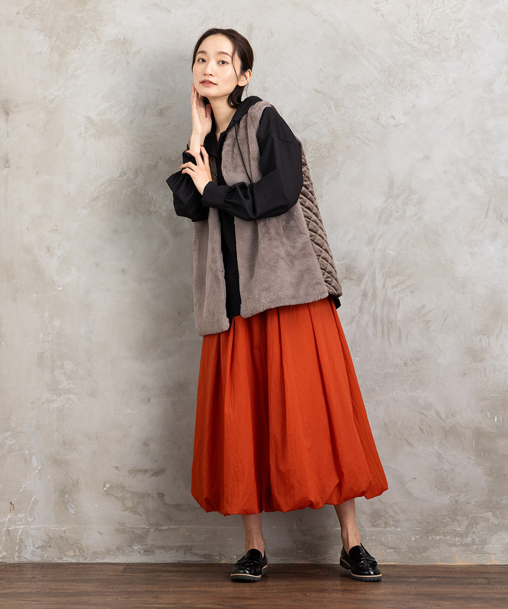 21号(6L～) FONTLAB ウールライクフーディーブルゾン