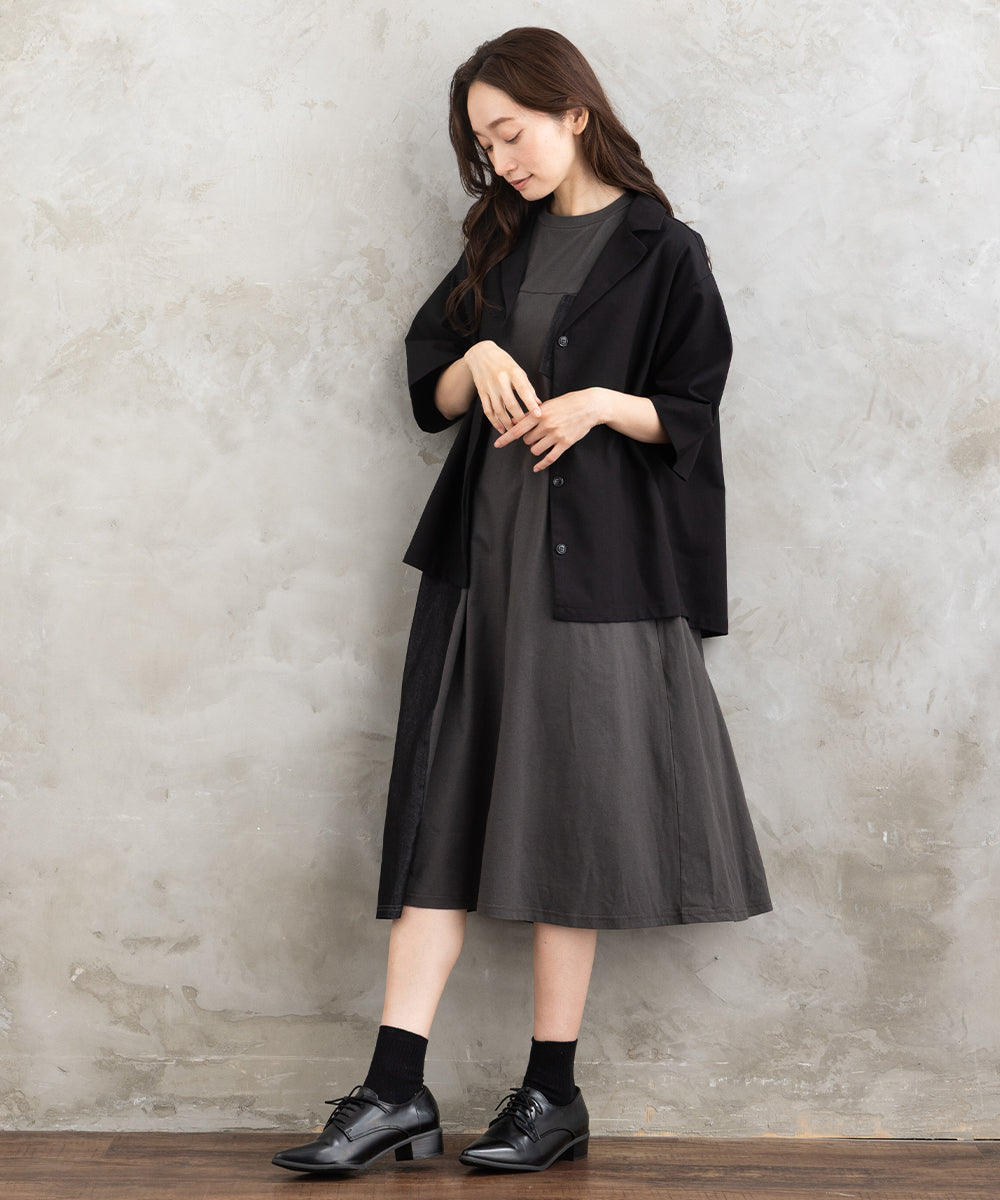 21号(6L～) FONTLAB リネンブレンドハーフスリーブジャケット