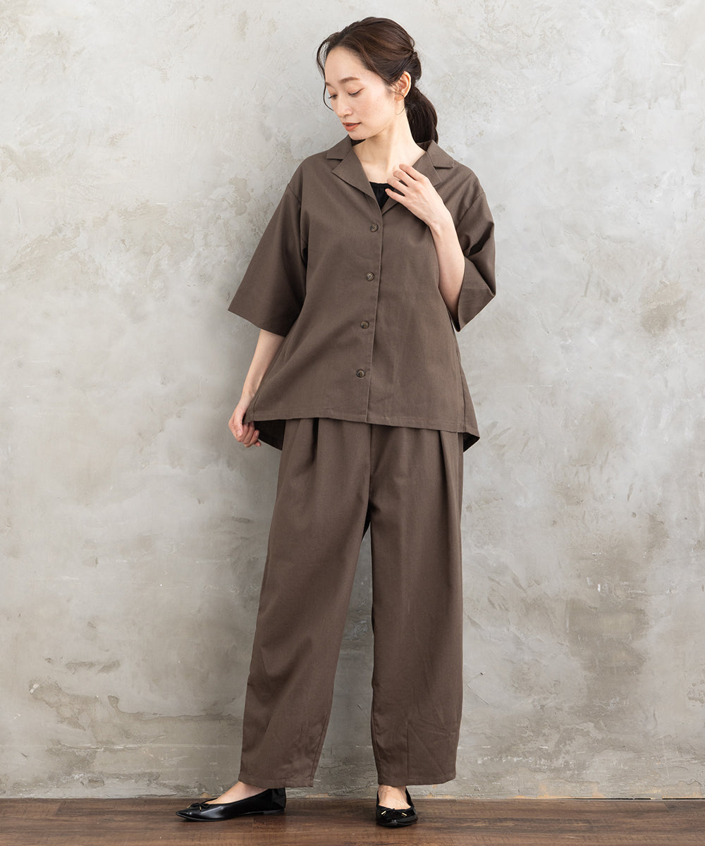 FONTLAB リネンブレンドハーフスリーブジャケット