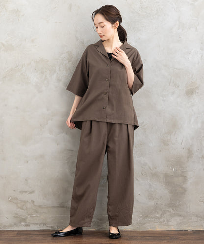 FONTLAB リネンブレンドハーフスリーブジャケット