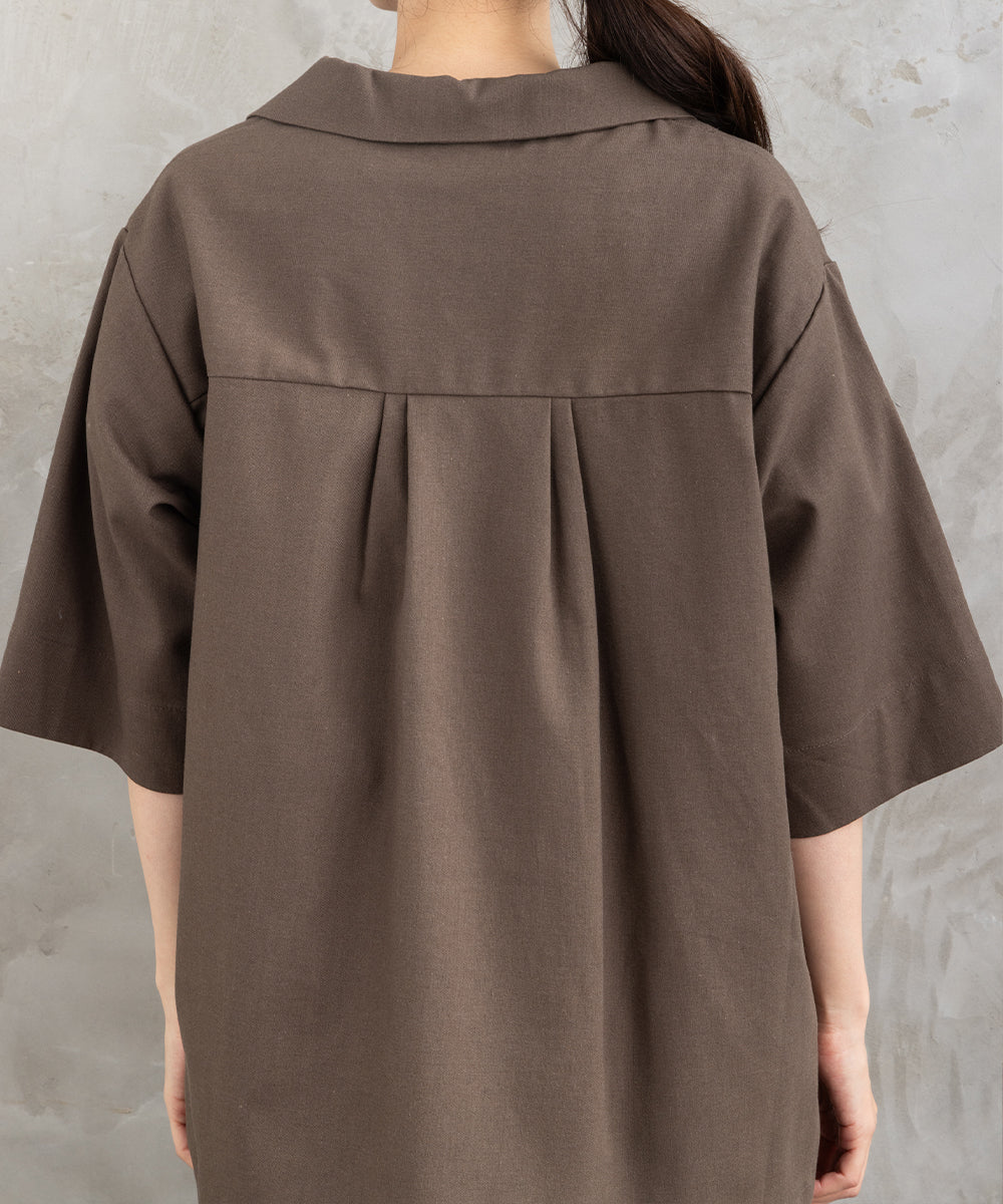 21号(6L～) FONTLAB リネンブレンドハーフスリーブジャケット