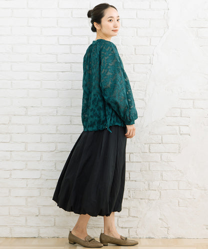 21号(6L～) FONTLAB フラワージャガードシアーブルゾン