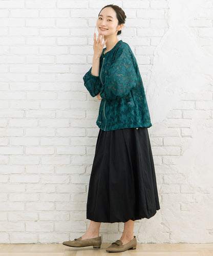 21号(6L～) FONTLAB フラワージャガードシアーブルゾン