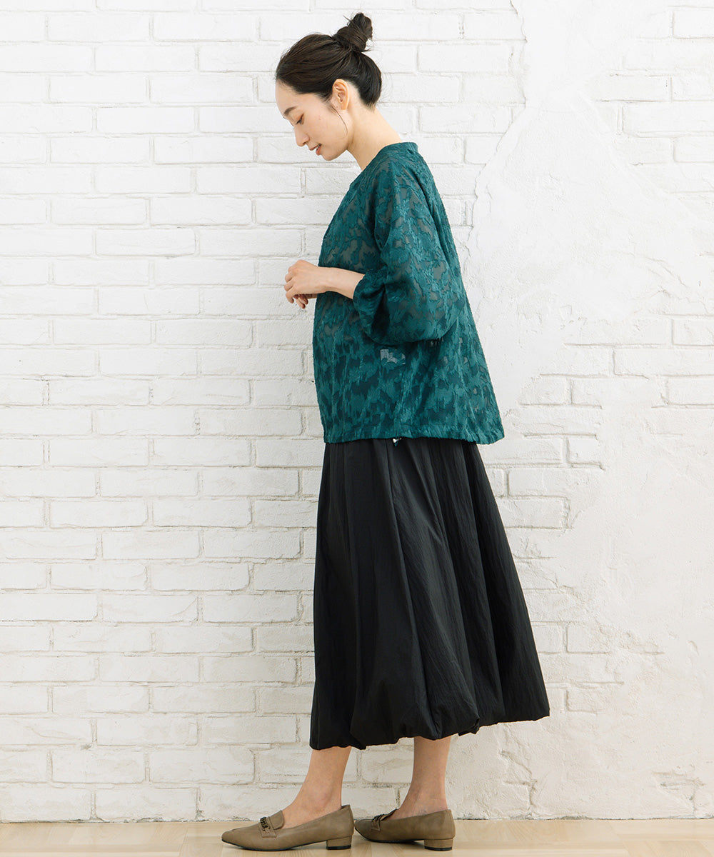 21号(6L～) FONTLAB フラワージャガードシアーブルゾン