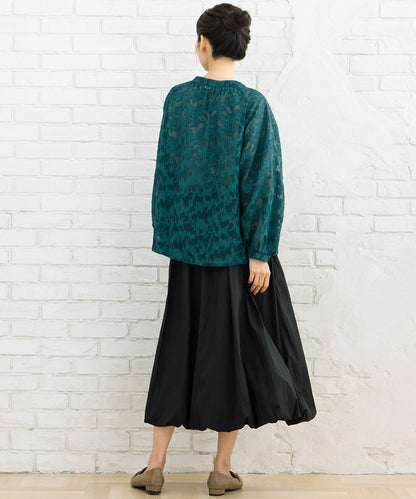 21号(6L～) FONTLAB フラワージャガードシアーブルゾン