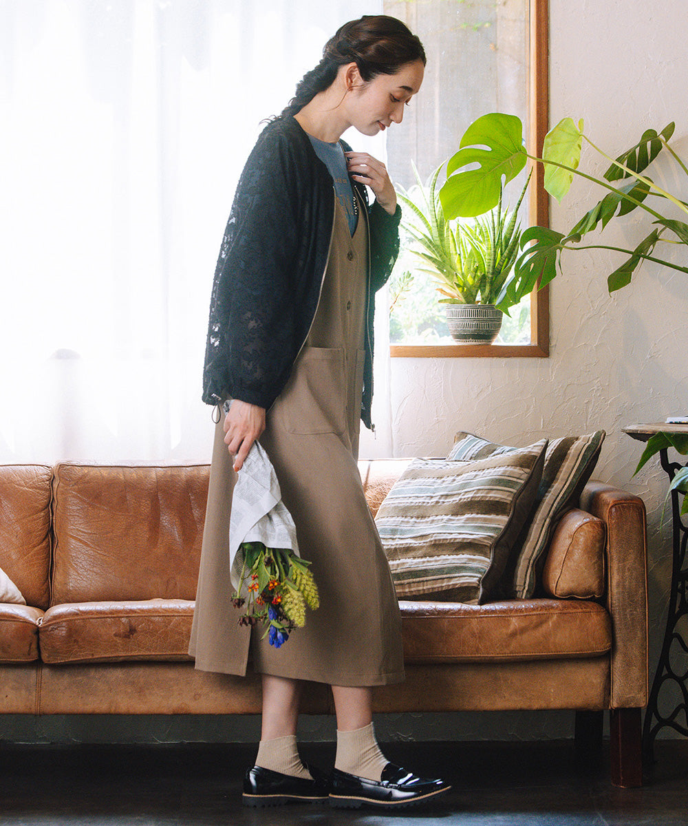 21号(6L～) FONTLAB フラワージャガードシアーブルゾン