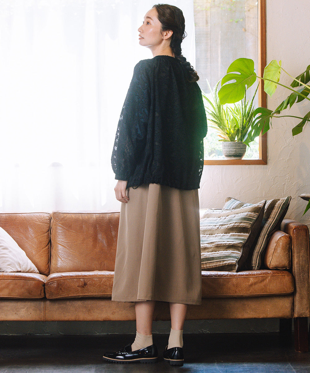 21号(6L～) FONTLAB フラワージャガードシアーブルゾン