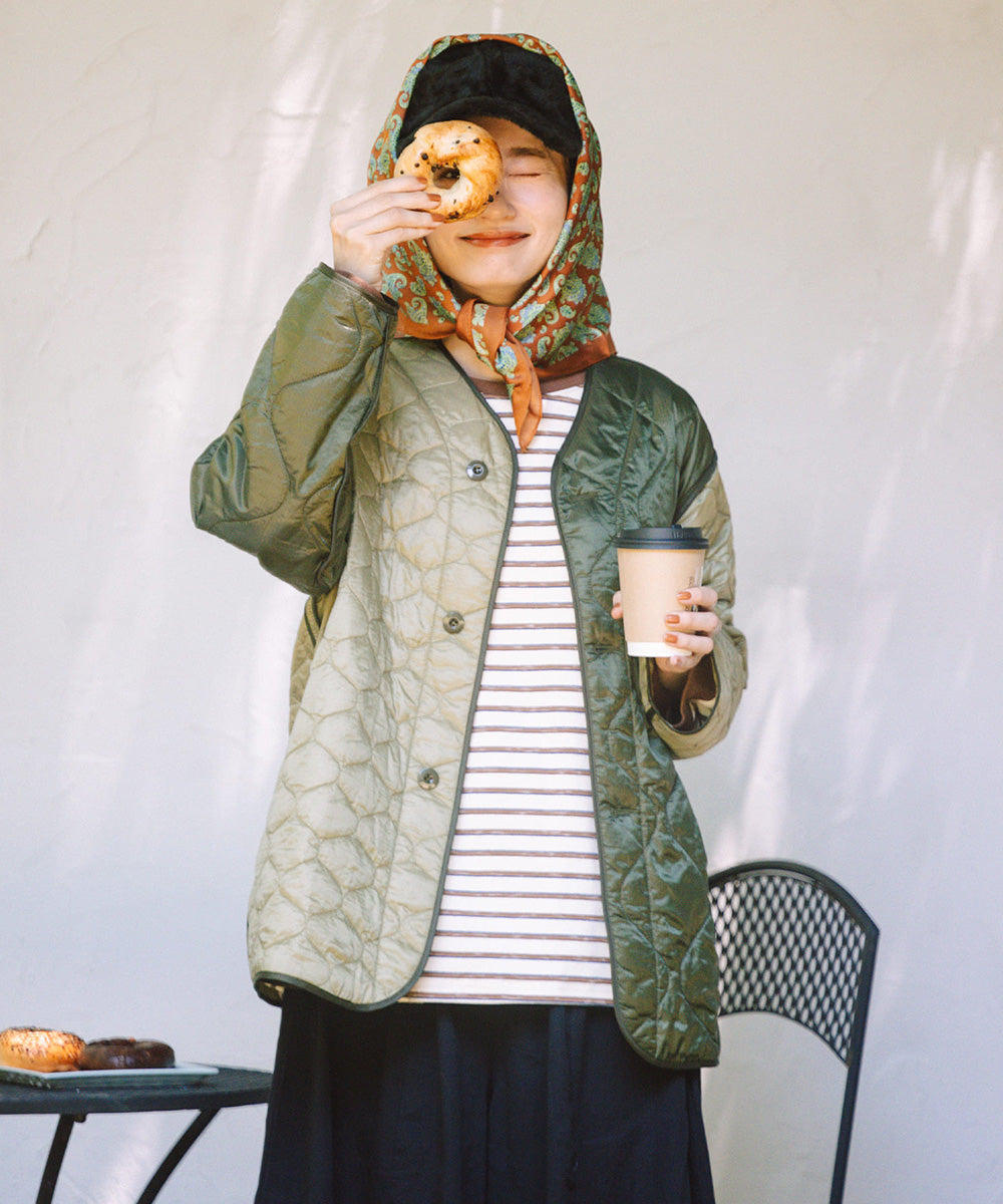 21号(6L～) FONTLAB キルティングMIXブルゾン