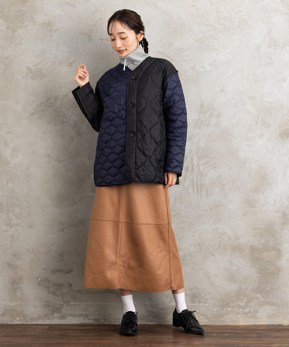 21号(6L～) FONTLAB キルティングMIXブルゾン