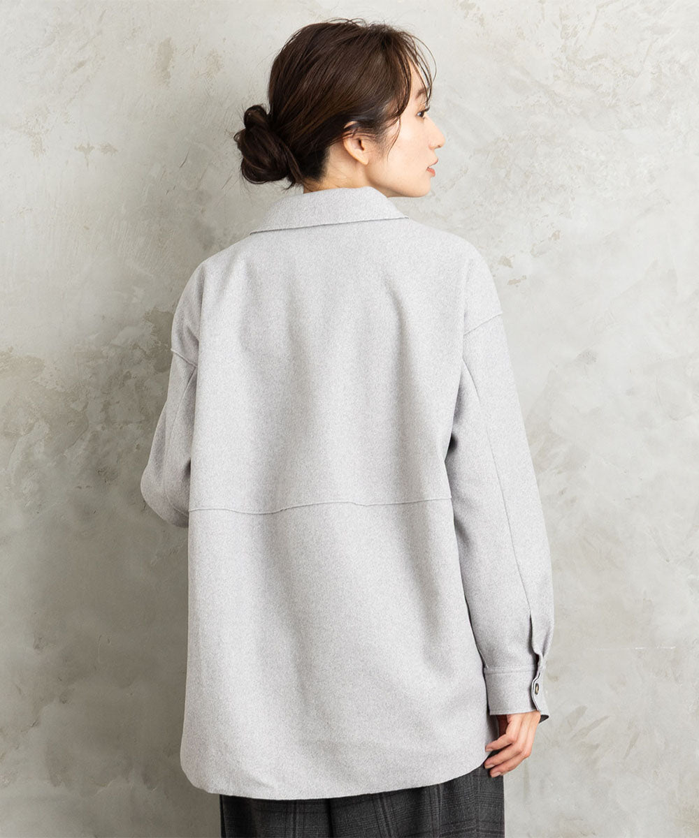 21号(6L～) FONTLAB ライトメルトンシャツジャケット