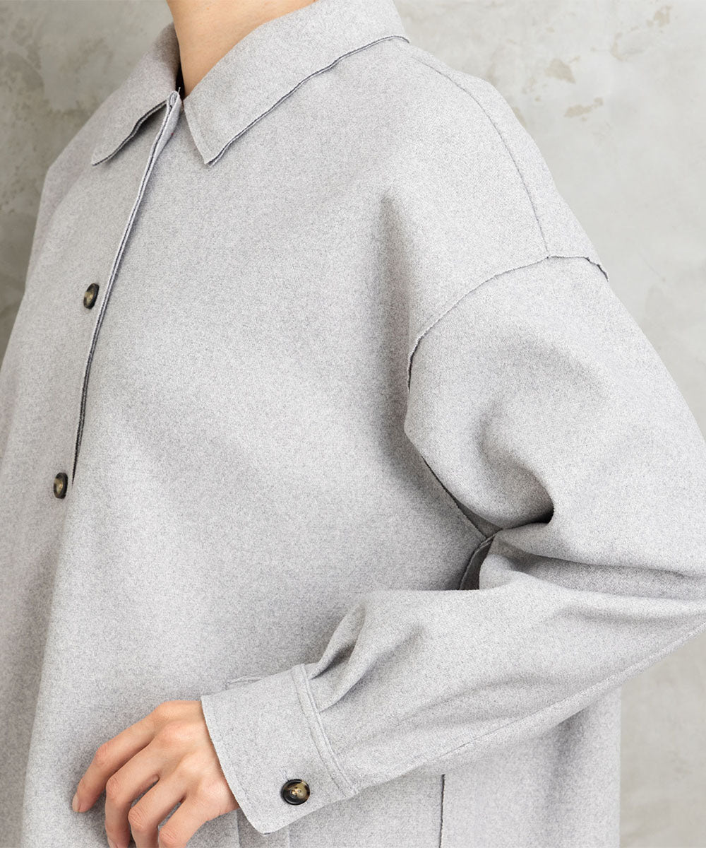 21号(6L～) FONTLAB ライトメルトンシャツジャケット