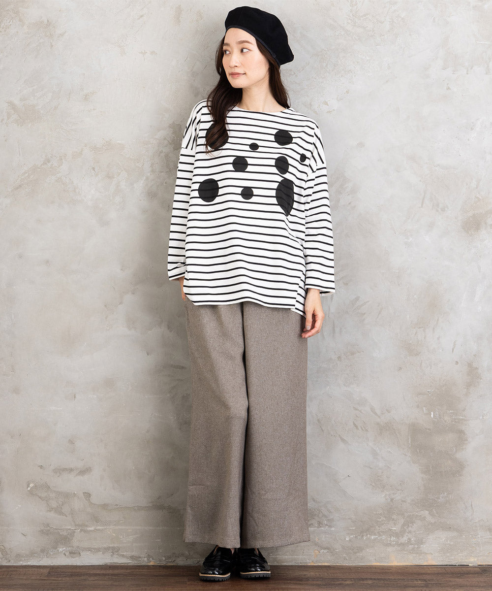 FONTLAB モックツイストクロスジレ×ワイドパンツセットアップ