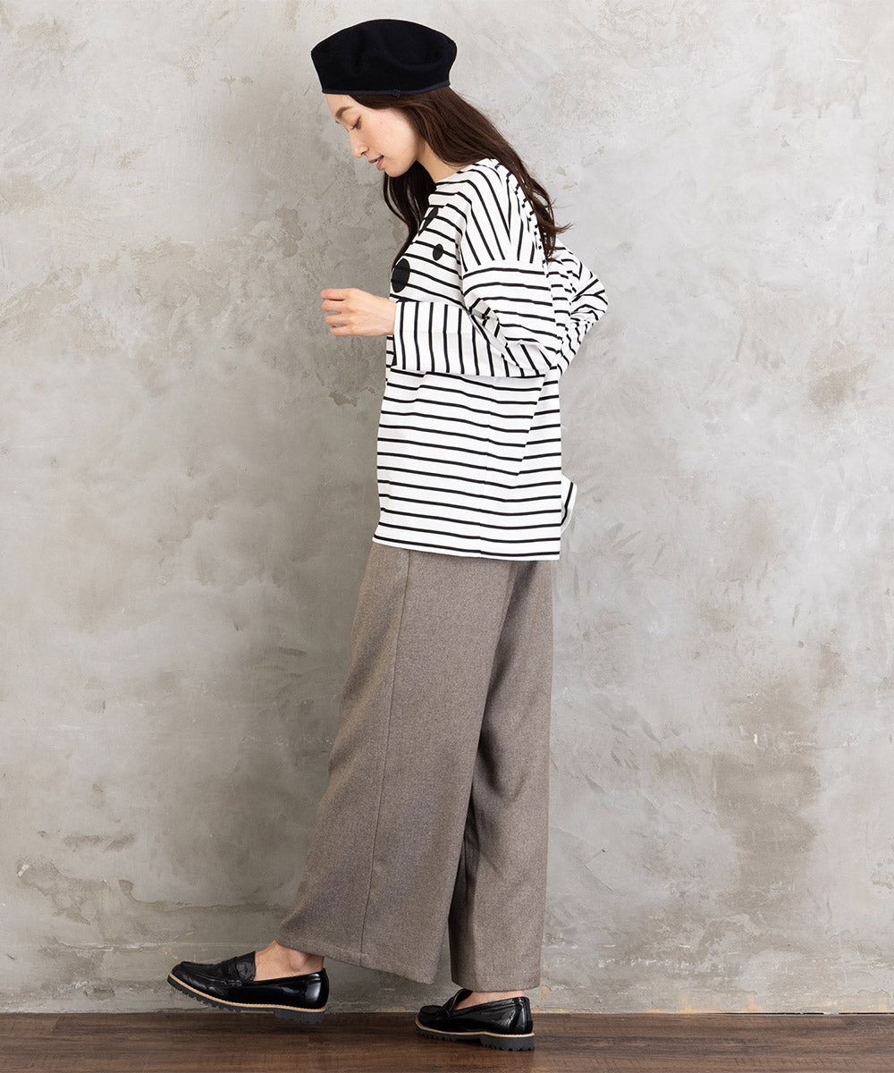 FONTLAB モックツイストクロスジレ×ワイドパンツセットアップ