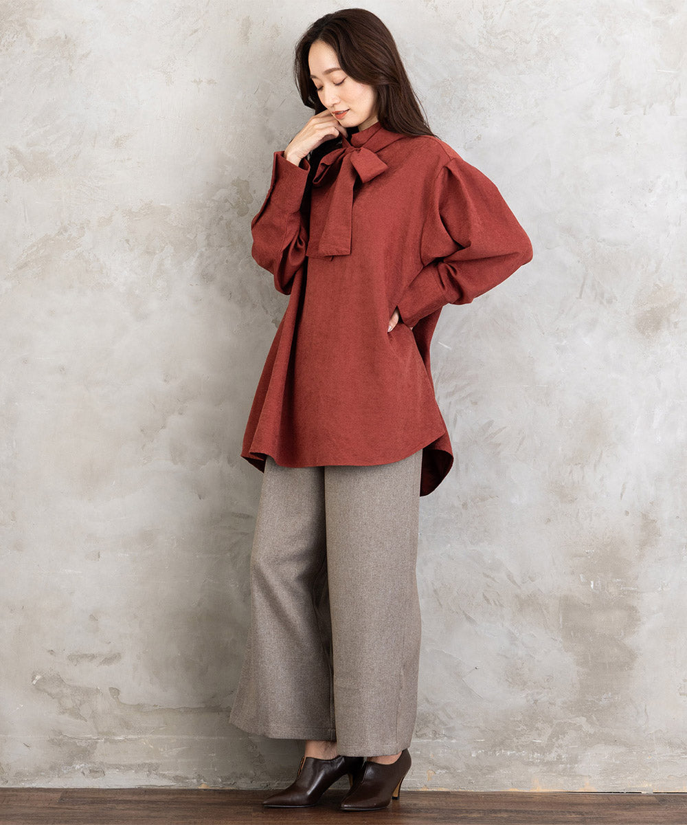 FONTLAB モックツイストクロスジレ×ワイドパンツセットアップ