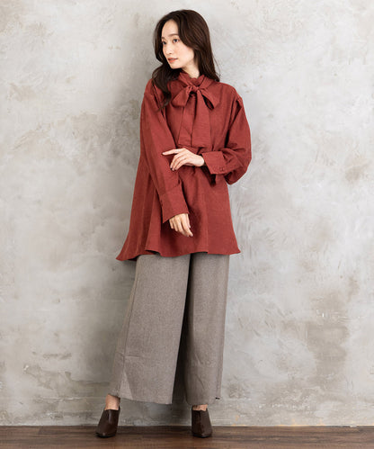 FONTLAB モックツイストクロスジレ×ワイドパンツセットアップ