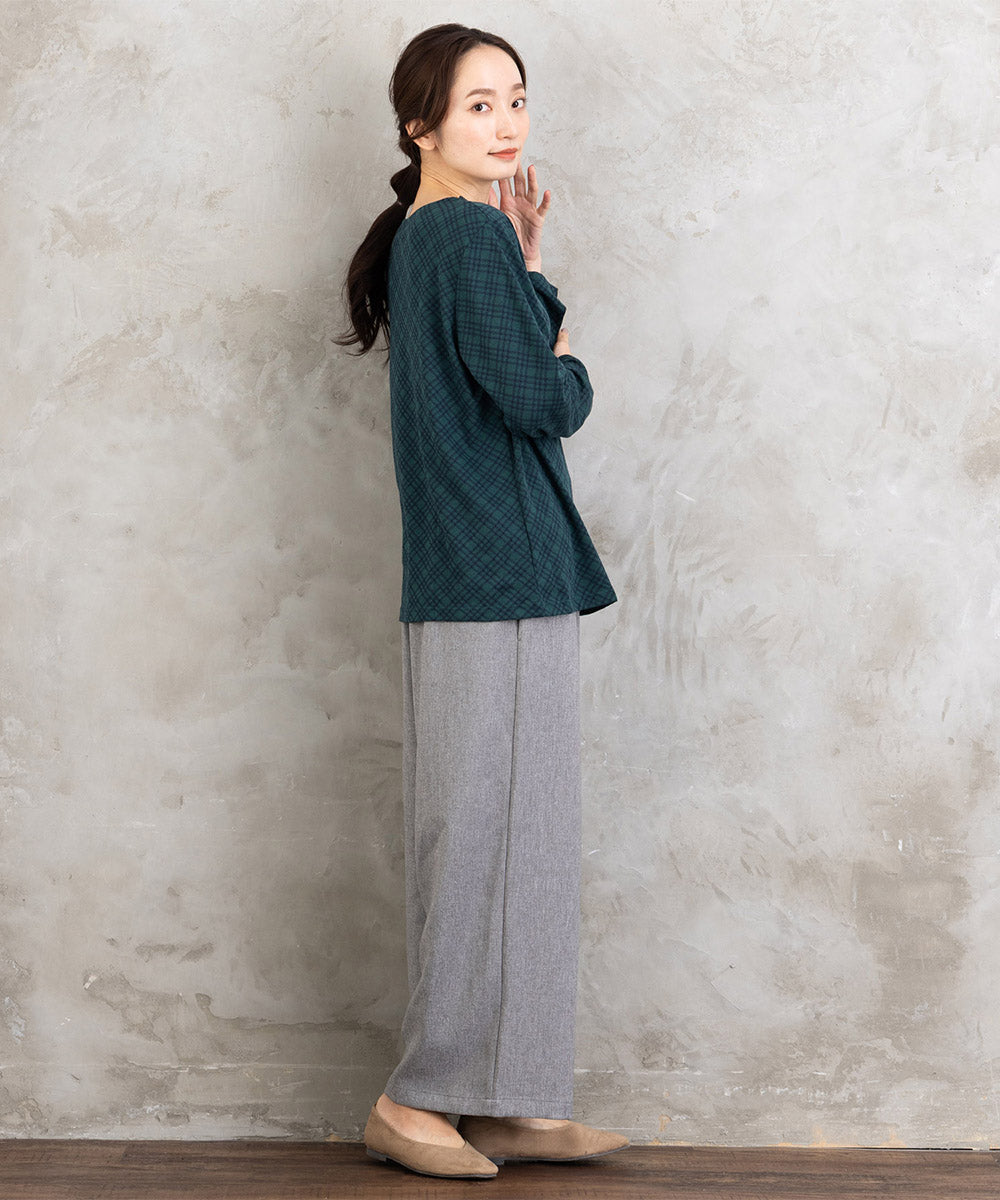 FONTLAB モックツイストクロスジレ×ワイドパンツセットアップ