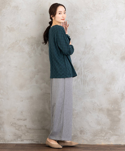 FONTLAB モックツイストクロスジレ×ワイドパンツセットアップ