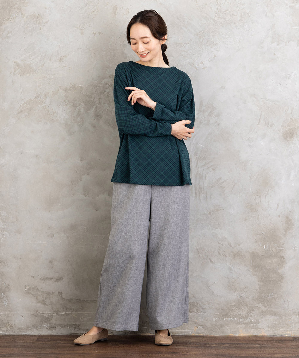 FONTLAB モックツイストクロスジレ×ワイドパンツセットアップ