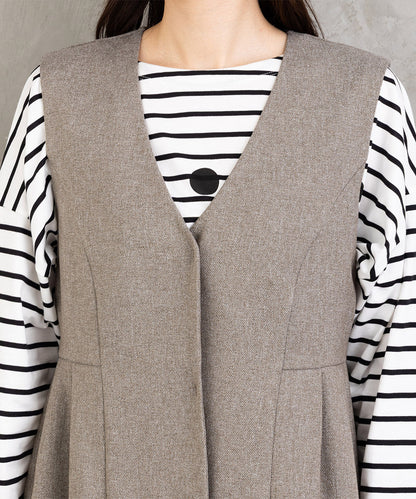 FONTLAB モックツイストクロスジレ×ワイドパンツセットアップ