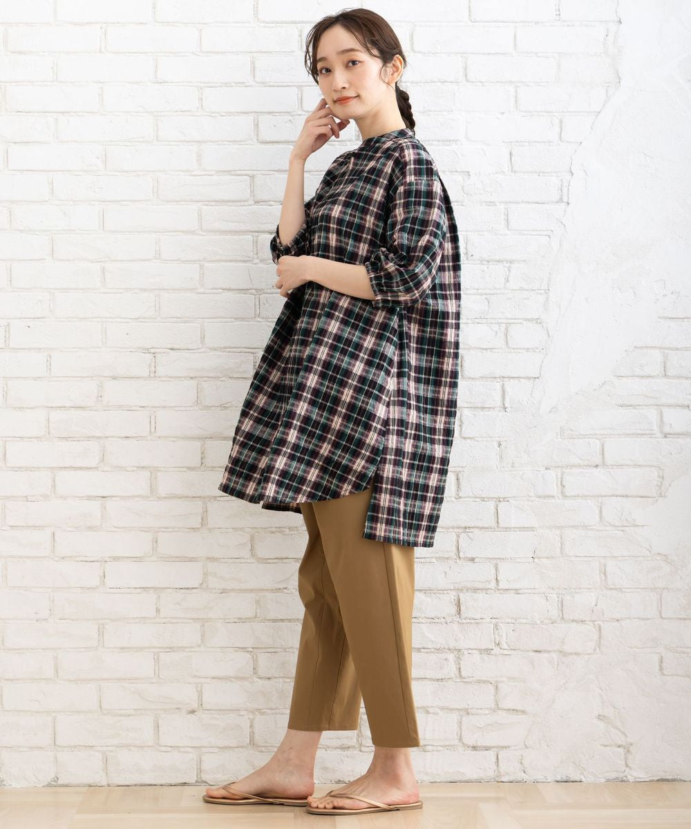 ワッシャーチェックチュニック