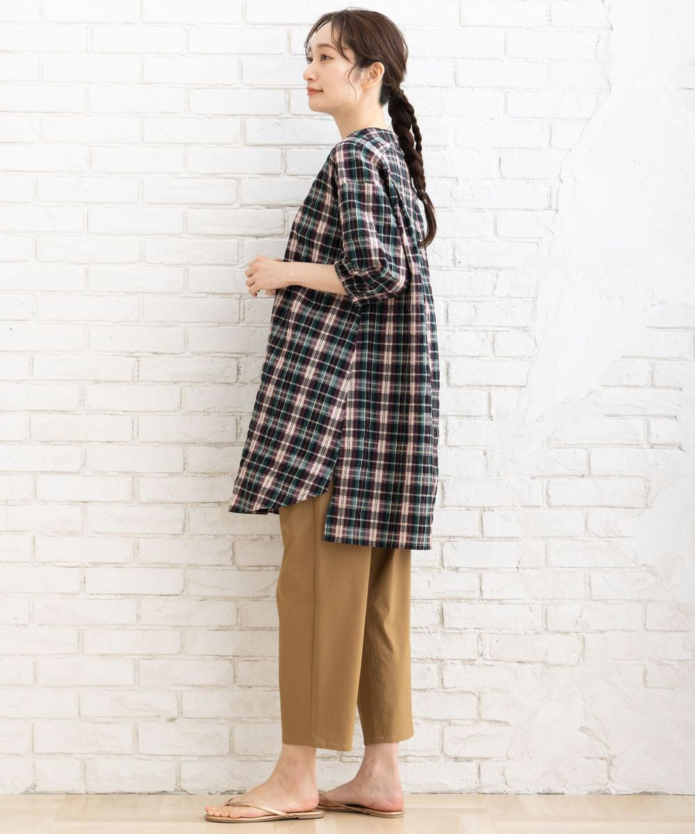 ワッシャーチェックチュニック