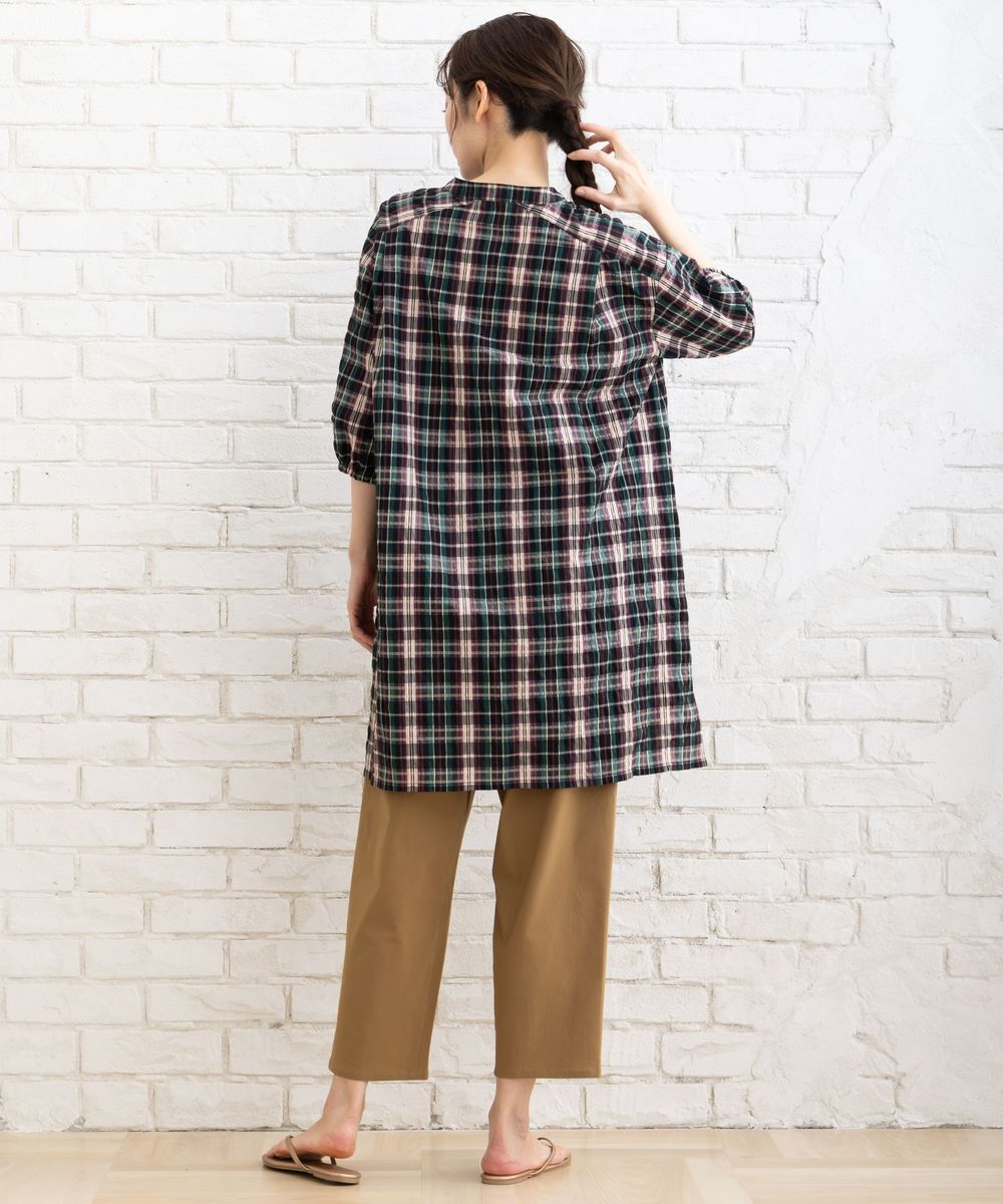 ワッシャーチェックチュニック