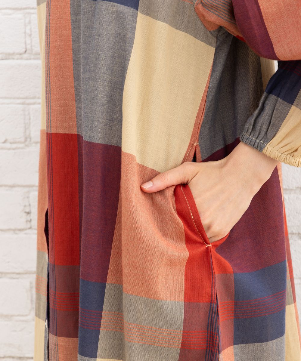 INDESIGN チェックオンチェック2wayワンピース