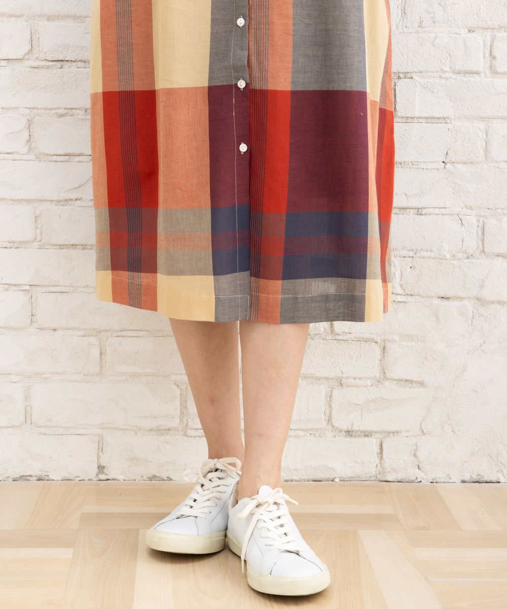 INDESIGN チェックオンチェック2wayワンピース