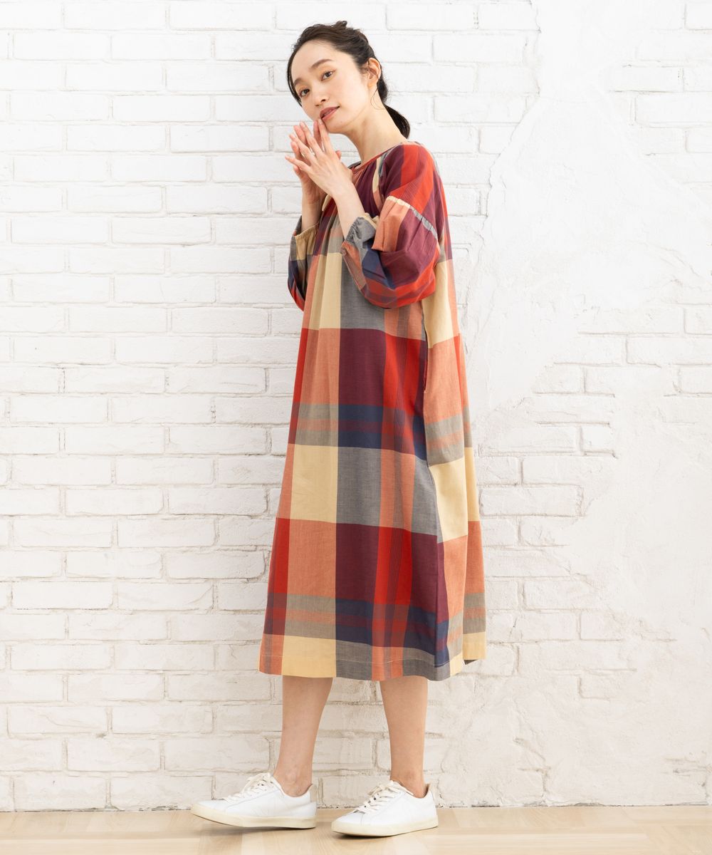 INDESIGN チェックオンチェック2wayワンピース