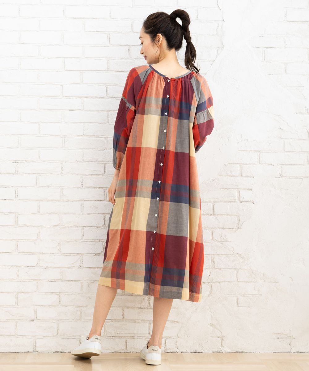 INDESIGN チェックオンチェック2wayワンピース