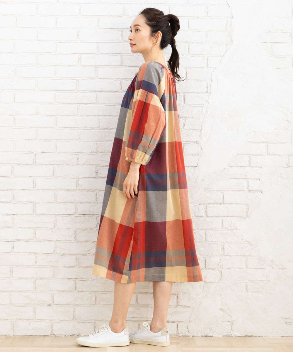 INDESIGN チェックオンチェック2wayワンピース