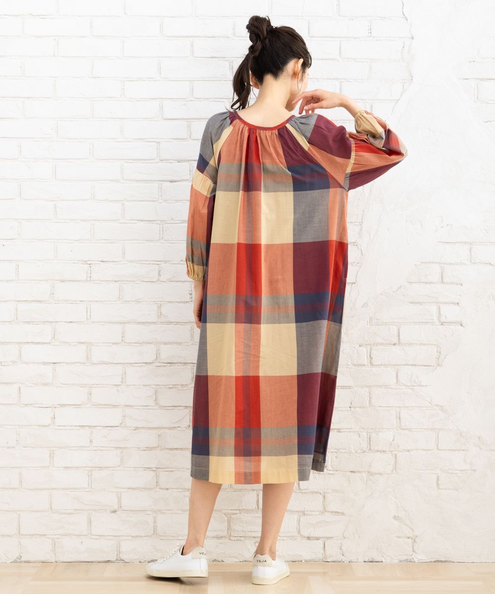 INDESIGN チェックオンチェック2wayワンピース