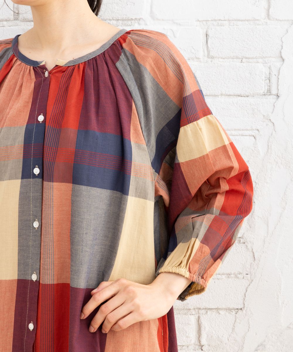 INDESIGN チェックオンチェック2wayワンピース